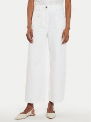 Morgan Jeansy 242-PEZEL Biały Wide Leg. Białe jeansy Morgan, bez wzorów, z bawełny. Za 349.99 zł.
