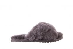 Kapcie Emu Mayberry Charcoal 21 119128, Szary, Futro naturalne - 36. Szare kapcie EMU, bez wzorów, z futra. W wyprzedaży za 134.10 zł.