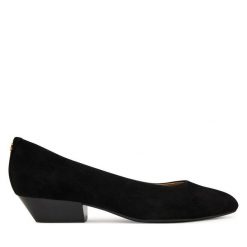 Czółenka LAUREN RALPH LAUREN. Czarne czółenka Lauren Ralph Lauren, bez wzorów, bez obcasa, bez zapięcia. Za 729.99 zł.