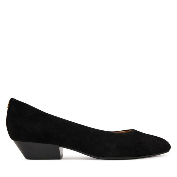 Czółenka LAUREN RALPH LAUREN. Czarne czółenka Lauren Ralph Lauren, bez wzorów, bez obcasa, bez zapięcia. Za 729.99 zł.