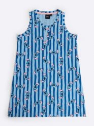 Admas Top w kolorze niebieskim rozmiar: 116. Niebieskie topy admas, bez wzorów, z bawełny, bez kołnierzyka, bez ramiączek. Za 60.99 zł.