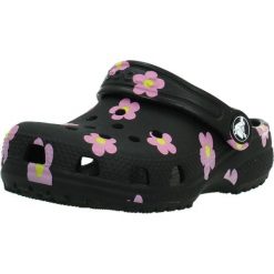 Sandały CROCS CLASSIC FLOWER CLOG Czarny. Czarne sandały Crocs, bez wzorów, z syntetyku, bez obcasa, bez zapięcia. Za 189.99 zł.