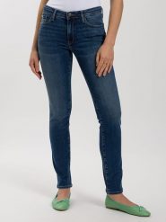 Cross Jeans Dżinsy - Slim fit - w kolorze granatowym rozmiar: W27/L30. Niebieskie jeansy Cross Jeans, l, z aplikacjami, z jeansu, klasyczne, z podwyższonym stanem. Za 136.78 zł.