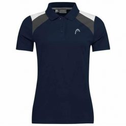 Koszulka polo damska CLUB 22 Tech. Niebieskie t-shirty sportowe Head, xl, bez wzorów, z materiału, bez ramiączek, tenisowe. W wyprzedaży za 140.00 zł.