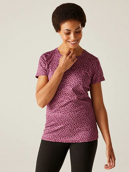 Regatta Koszulka funkcyjna "Fingal Edition" w kolorze różowym rozmiar: 42. Różowe t-shirty sportowe Regatta, bez wzorów, z materiału, bez ramiączek, outdoorowe. Za 39.58 zł.