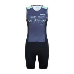 Damski kombinezon triathlonowy Systematic Four bez rękawów – zielony. Czarne kombinezony KEADA SPORTS, s, bez wzorów, z materiału, bez kołnierzyka, bez ramiączek. Za 549.00 zł.
