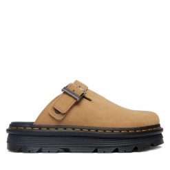 Klapki Dr. Martens. Brązowe klapki Dr Martens, bez wzorów, bez obcasa, bez zapięcia. Za 543.99 zł.