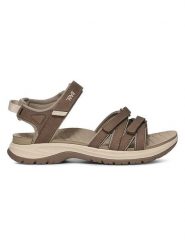 Teva Sandały trekkingowe "Tirra Sport" w kolorze brązowym rozmiar: 37. Brązowe sandały Teva, bez wzorów, z materiału, sportowe, z otwartym noskiem, bez obcasa, na płaskiej podeszwie, bez zapięcia. Za 298.45 zł.