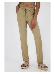 Alife and kickin Spodnie "Anna" w kolorze oliwkowym rozmiar: L. Brązowe spodnie materiałowe Alife and Kickin, bez wzorów, z materiału, z podwyższonym stanem. Za 61.60 zł.