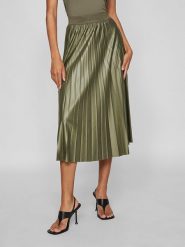Vila Spódnica w kolorze khaki rozmiar: XL. Brązowe spódnice Vila, na co dzień, xl, bez wzorów, midi, proste. Za 79.21 zł.