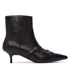 Botki PINKO. Czarne botki Pinko, bez wzorów, bez obcasa, na szpilce, bez zapięcia. Za 1,399.00 zł.