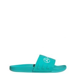 Klapki Mercedes - AMG Petronas Formula One Team adilette Comfort. Białe klapki adidas, bez wzorów, klasyczne, bez obcasa, bez zapięcia. Za 249.00 zł.