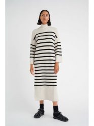 InWear Sukienka w kolorze kremowo-czarnym rozmiar: XL. Brązowe sukienki InWear, xl, bez wzorów, z bawełny, bez kołnierzyka, bez ramiączek, maxi. Za 177.94 zł.