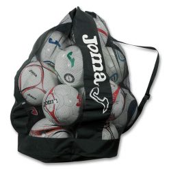 Torba na 14 balonów Joma. Czarne torby sportowe Joma, bez wzorów, z materiału, na ramię, duże. Za 260.50 zł.