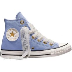 Buty sportowe Converse Chuck Taylor All Star. Niebieskie buty treningowe Converse, bez wzorów, z materiału, bez zapięcia. Za 490.00 zł.
