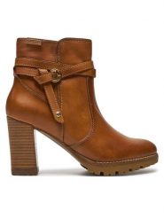 Pikolinos Botki W7M-8806 Brązowy. Brązowe botki Pikolinos, bez wzorów, ze skóry, bez obcasa, na słupku, bez zapięcia. Za 729.99 zł.