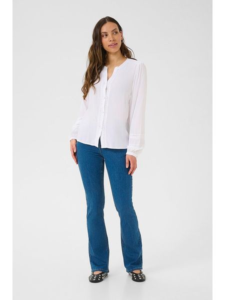 Cream Bluzka w kolorze białym rozmiar: 44. Białe bluzki Cream, bez wzorów, z wiskozy, bez kołnierzyka, bez ramiączek. Za 92.42 zł.