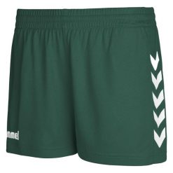 Spodenki sportowe damskie Hummel Core Womens Shorts. Czerwone szorty sportowe Hummel, bez wzorów, do piłki nożnej. Za 37.00 zł.