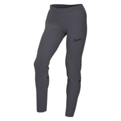 Damskie Spodnie Do Biegania Academy 21 DriFIT. Szare spodnie dresowe Nike, bez wzorów, długie, do biegania. Za 192.99 zł.