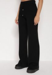 Czarne Spodnie Szerokie Spodnie z Wysokim Stanem z Domieszką Kaszmiru Nefrina. Czarne jeansy Born2be, na zimę, uniwersalny, bez wzorów, z dzianiny, klasyczne, z podwyższonym stanem. Za 139.99 zł.