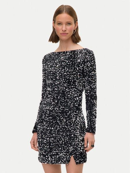 Vero Moda Sukienka koktajlowa Bella 10335717 Czarny Slim Fit. Czarne sukienki Vero Moda, xl, bez wzorów, z syntetyku, wizytowe, bez kołnierzyka, bez ramiączek. Za 209.99 zł.