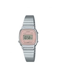 Casio Zegarek Vintage Mini LA670WEA-4A2EF Srebrny. Szare, cyfrowe zegarki Casio, srebrne. Za 199.99 zł.