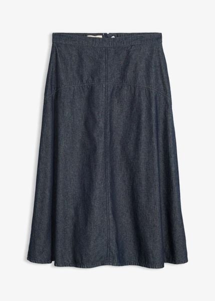 Spódnica jeansowa, z bawełny organicznej. Niebieskie spódnice bonprix, bez wzorów, z bawełny. Za 144.99 zł.