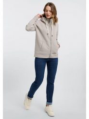 ELBSAND Bluza "Ainele" w kolorze beżowym rozmiar: M. Brązowe bluzy ELBSAND, m, bez wzorów, bez kaptura. Za 211.81 zł.