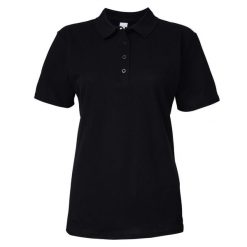 Dwukolorowa Koszulka Polo Z Krótkim Rękawem Softstyle Damska Z Krótkim Rękawem. Czarne t-shirty sportowe GILDAN, xl, bez wzorów, bez ramiączek. Za 50.99 zł.