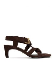 GINO ROSSI Sandały EO-124943 Brązowy. Brązowe sandały Gino Rossi, bez wzorów, ze skóry, bez obcasa, na słupku, bez zapięcia. Za 329.99 zł.