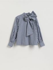 Bluzka z kokardą - wielobarwny. Bluzki Reserved, l, bez wzorów, z bawełny, bez kołnierzyka, bez ramiączek. Za 129.99 zł.