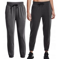 Spodnie dresowe dla kobiet Under Armour Rival Terry Jogger. Szare spodnie dresowe Under Armour, bez wzorów, z dresówki. W wyprzedaży za 179.99 zł.