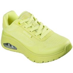 Buty sportowe damskie Skechers Uno Flex Spring On. Zielone buty sportowe lifestyle Skechers, bez wzorów, sportowe, bez zapięcia. W wyprzedaży za 390.00 zł.