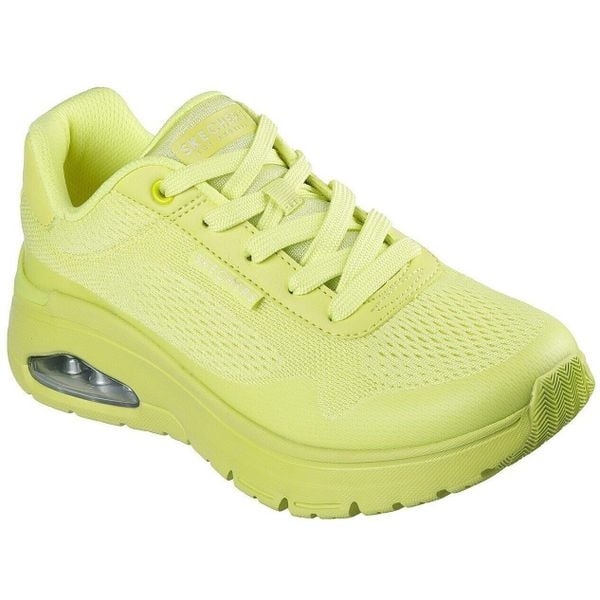 Buty sportowe damskie Skechers Uno Flex Spring On. Zielone buty sportowe lifestyle Skechers, bez wzorów, sportowe, bez zapięcia. W wyprzedaży za 390.00 zł.