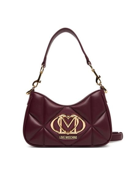 LOVE MOSCHINO Torebka JC4080PP1NLC0552 Bordowy. Czerwone torebki klasyczne Love Moschino, bez wzorów, ze skóry, bez dodatków. Za 749.99 zł.