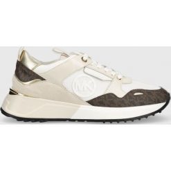 MICHAEL Michael Kors sneakersy Theo kolor beżowy. Brązowe buty sportowe lifestyle MICHAEL Michael Kors, bez wzorów, z gumy, sportowe, z okrągłym noskiem, bez zapięcia. Za 989.99 zł.