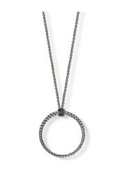 Thomas Sabo Srebrny naszyjnik z elementami ozdobnymi - dł. 70 cm rozmiar: onesize. Szare naszyjniki thomas sabo, z materiału, srebrne. Za 99.95 zł.