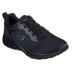 Obuwie Sportowe Damskie Skechers BOUNTIFUL QUICK PA 12607 Czarny. Czarne buty sportowe lifestyle Skechers, bez wzorów, z syntetyku, sportowe, bez zapięcia. Za 250.10 zł.