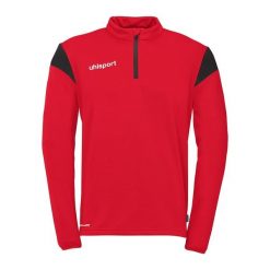 Bluza treningowa z zamkiem błyskawicznym 1/4 Uhlsport Squad 27. Czarne bluzy Uhlsport, bez wzorów, sportowe, bez ramiączek, bez kaptura. Za 217.50 zł.