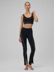 4F Legginsy do jogi szybkoschnące damskie - czarne XS. Czarne legginsy 4f, l, bez wzorów, z podwyższonym stanem, na jogę i pilates. Za 169.99 zł.