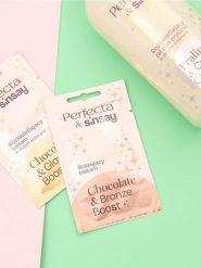 Balsam do ciała Sinsay x Perfecta - złoty. Żółte body i gorsety Sinsay, bez wzorów, bez ramiączek. Za 3.99 zł.