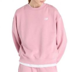 Bluza sportowa damska New Balance WT41508PTF. Czerwone bluzy bez kaptura New Balance, l, bez wzorów, bez kaptura, trekkingowe. Za 325.00 zł.