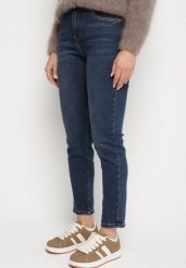 Niebieskie Klasyczne Jeansy Skinny z Regularnym Stanem Rastina. Niebieskie jeansy Born2be, bez wzorów, z jeansu, biznesowe. Za 119.99 zł.