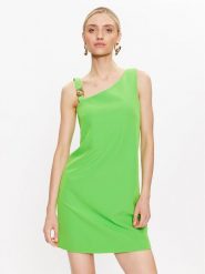 Just Cavalli Sukienka letnia 74PBO935 Zielony Regular Fit. Zielone sukienki Just Cavalli, bez wzorów, z bawełny, bez kołnierzyka, bez ramiączek. Za 759.99 zł.