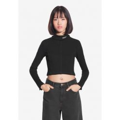 Koszulka sportowa damska Prosto Turtleneck Ribbed z długim rękawem. Czarne t-shirty sportowe Prosto., bez wzorów, bez ramiączek. Za 264.99 zł.