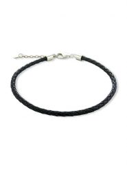 CHARM'S Skórzana bransoletka w kolorze czarnym rozmiar: 19 cm. Czarne bransoletki CHARM'S, srebrne. Za 65.45 zł.