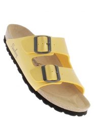 Sunbay Klapki "Trefle" w kolorze żółtym rozmiar: 37. Żółte klapki Sunbay, bez wzorów, klasyczne, z otwartym noskiem, bez obcasa, bez zapięcia. Za 164.95 zł.