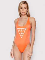 Guess Strój kąpielowy E02J33 MC044 Pomarańczowy. Brązowe stroje jednoczęściowe Guess, z aplikacjami, z syntetyku. Za 169.99 zł.