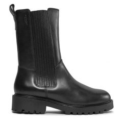 Sztyblety Vagabond Shoemakers. Czarne botki Vagabond Shoemakers, bez wzorów, bez obcasa, na płaskiej podeszwie, bez zapięcia. Za 499.99 zł.