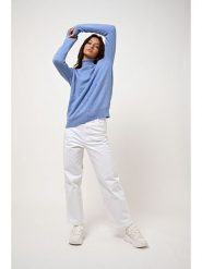 AUTHENTIC CASHMERE Kaszmirowy sweter "Gardoria" w kolorze błękitnym rozmiar: M. Niebieskie swetry AUTHENTIC CASHMERE, m, bez wzorów, z kaszmiru, bez ramiączek. Za 367.22 zł.